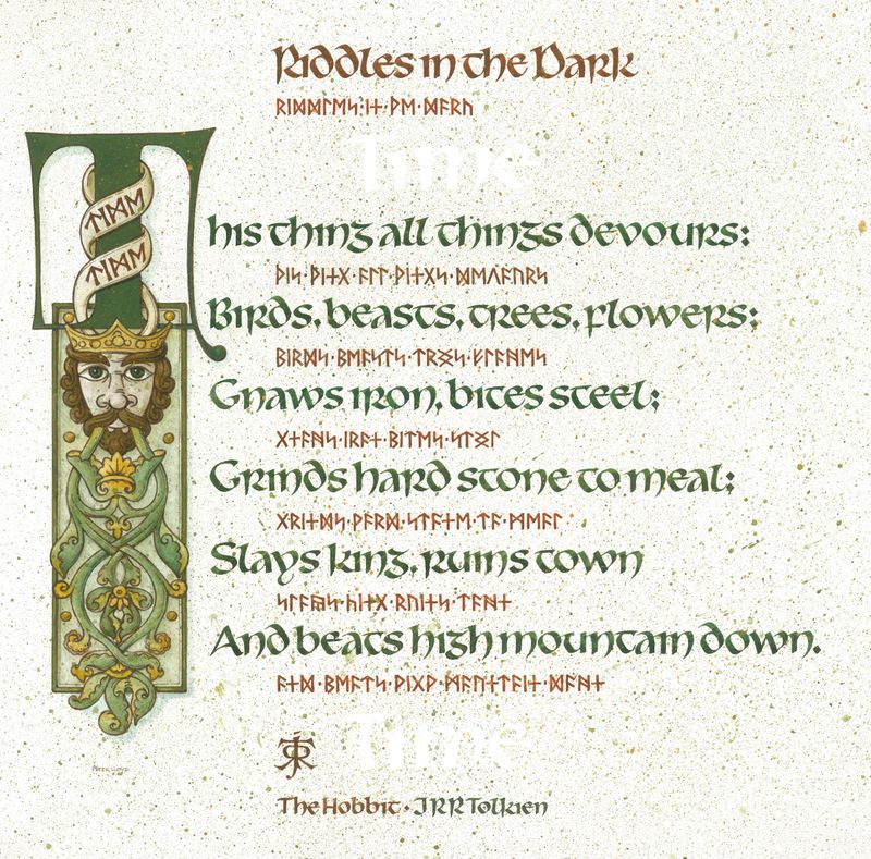 RIDDLES IN THE DARK - Tolkien quotation from The Hobbit - Prints available