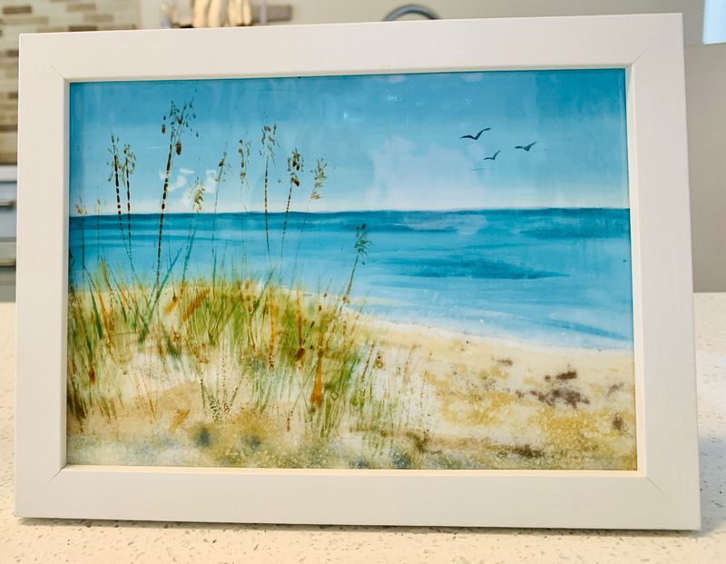 Powder & Enamel Beach Scene