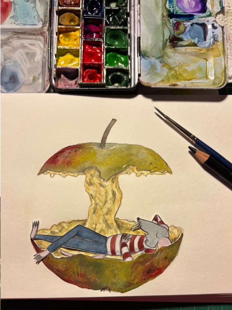 Mouse, relaxing in Autumn.