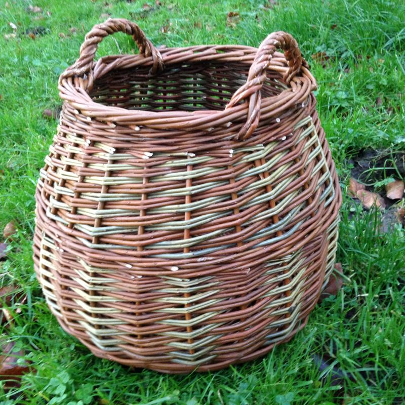 Orange and green storage vessel