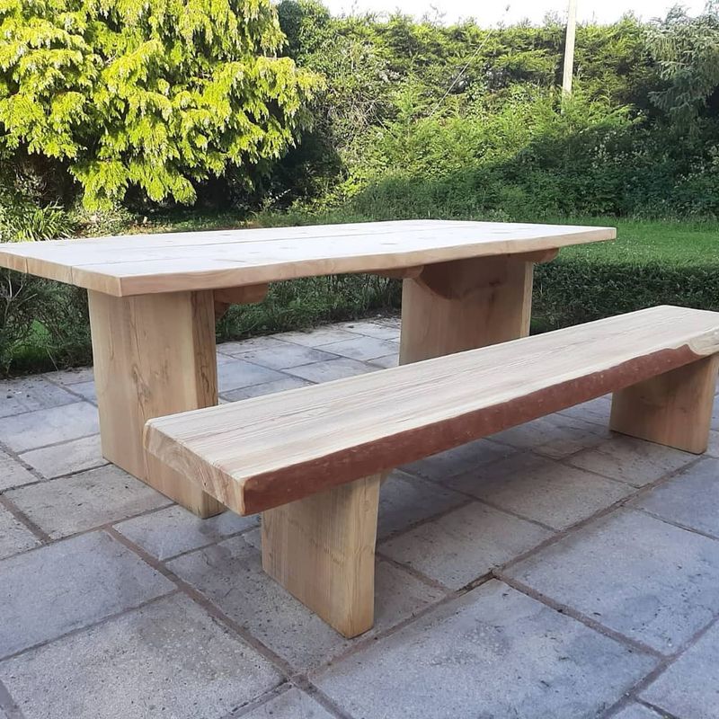 Simple table and bench