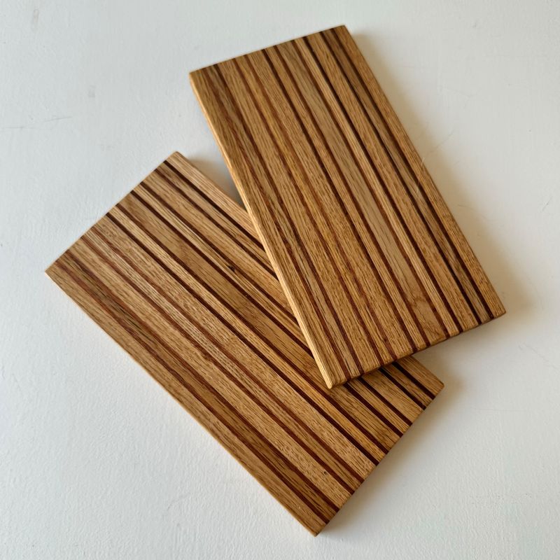 Pressing Blanks Oak and Sapele