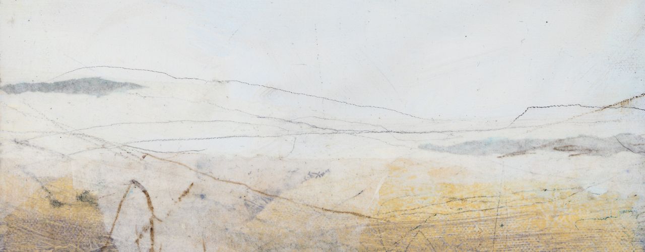 'Coastal Lines' - Mixed Media on canvas - 20cm x 25cm