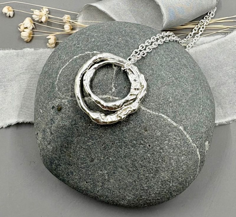 Recycled silver 'Ripple' necklace