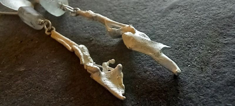 melted earring detail