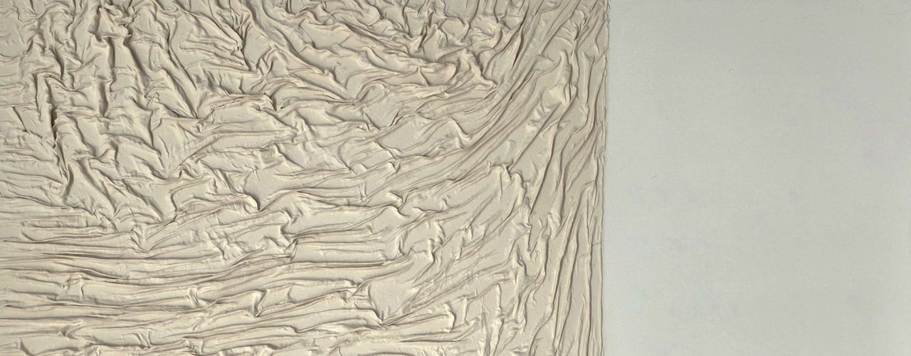 Square on Square (sculptured Textile on Canvas)