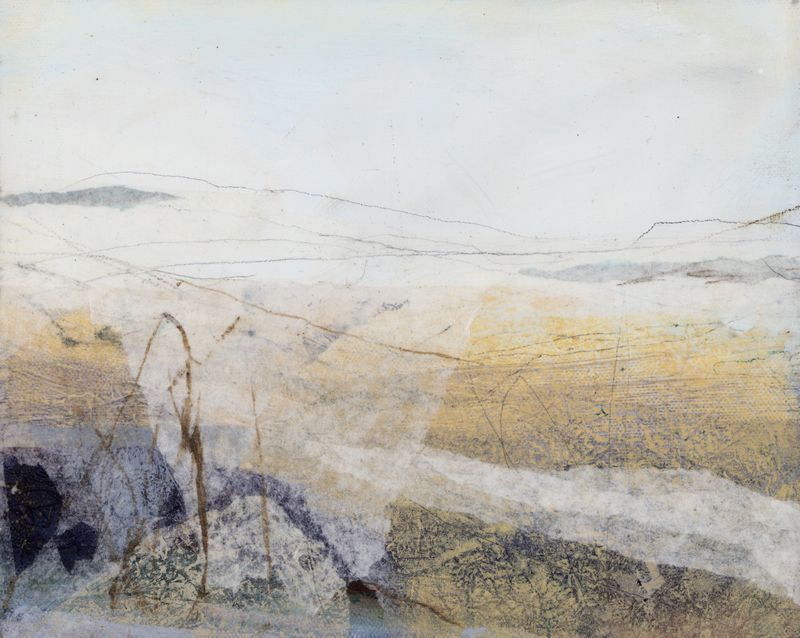 'Coastal Lines' - Mixed Media on canvas - 20cm x 25cm