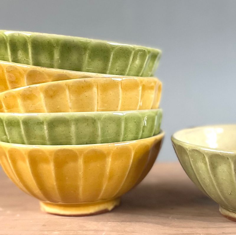 Fluted cereal bowls
