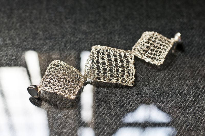 Knitted diamond bracelet
