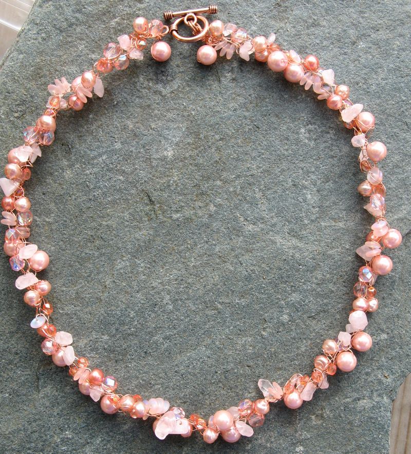 Crocheted Bead Necklace