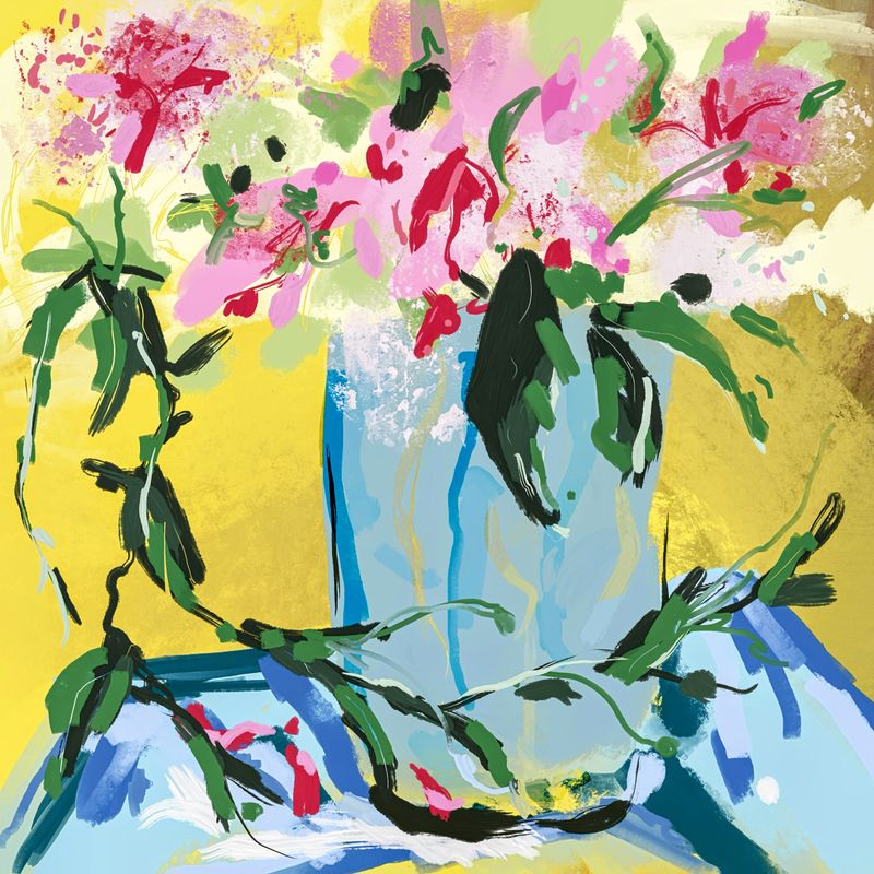 Flowers in a Blue Vase 320/2025