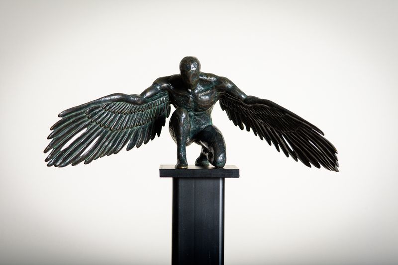 Greer, Guardian Angel #12, bronze sculpture by Ed Elliott