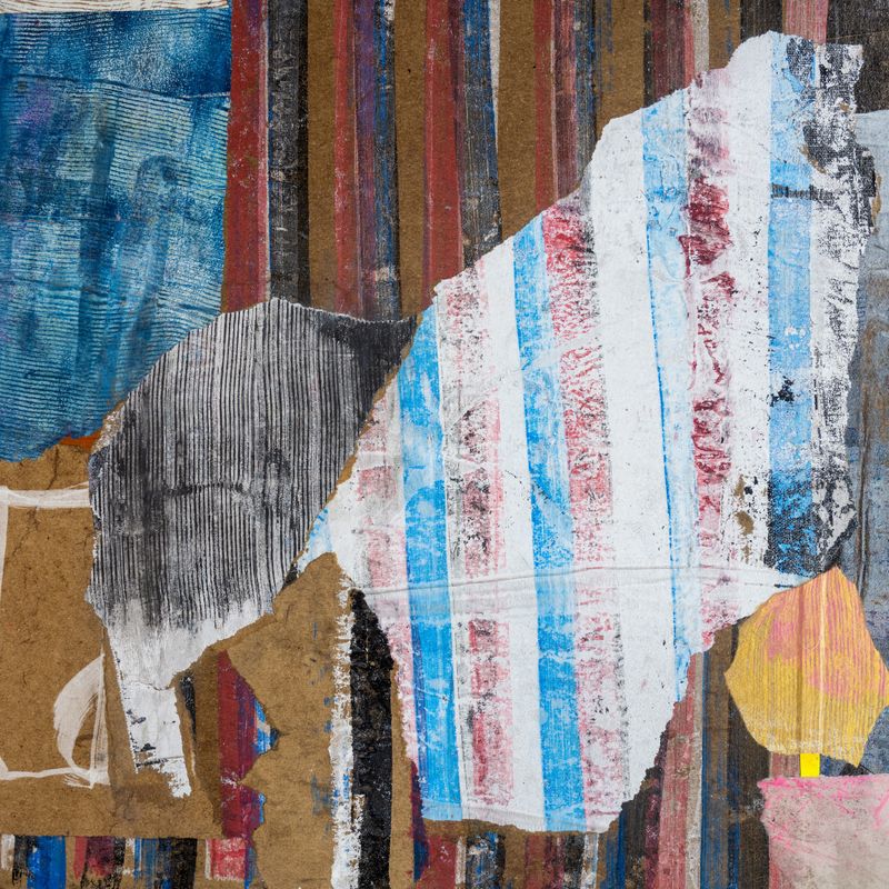 Detail of collage chair