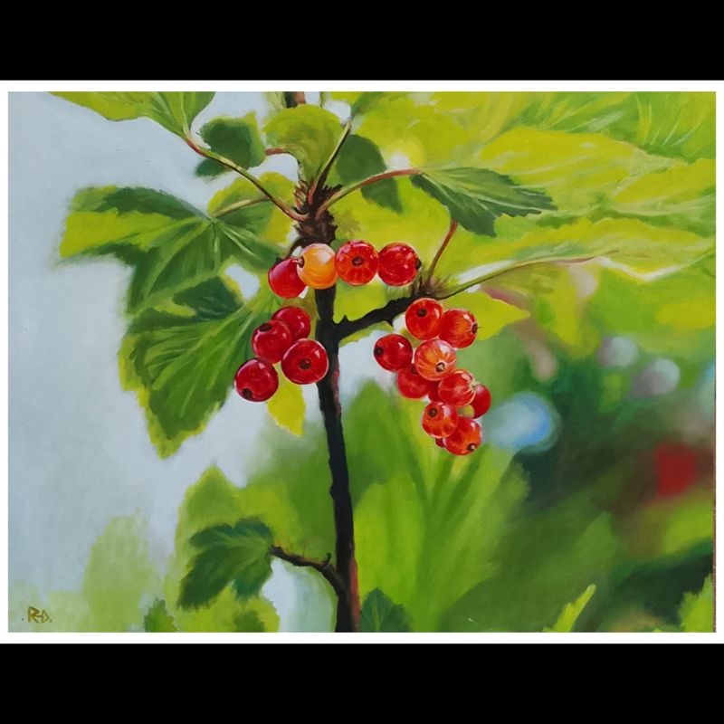'Redcurrants' Oil on board