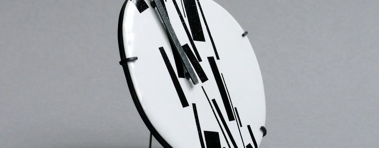 Enamel Marked Large Brooch