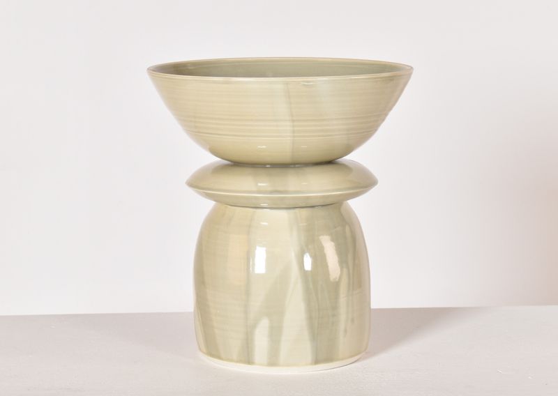 Font. Porcelain with chun glaze