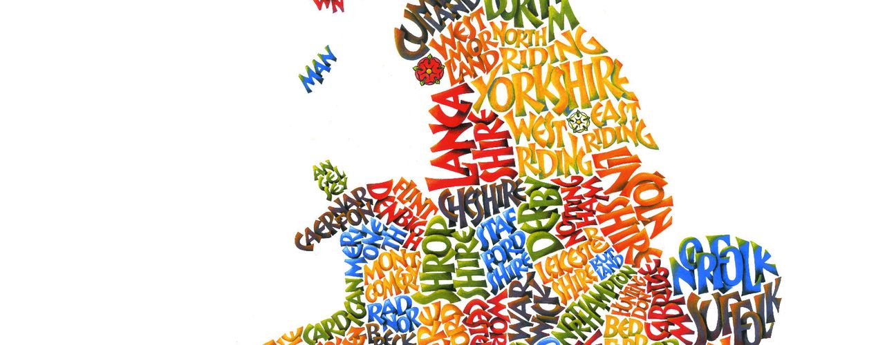 OLD COUNTIES MAP - Available as limited edition prints in three sizes