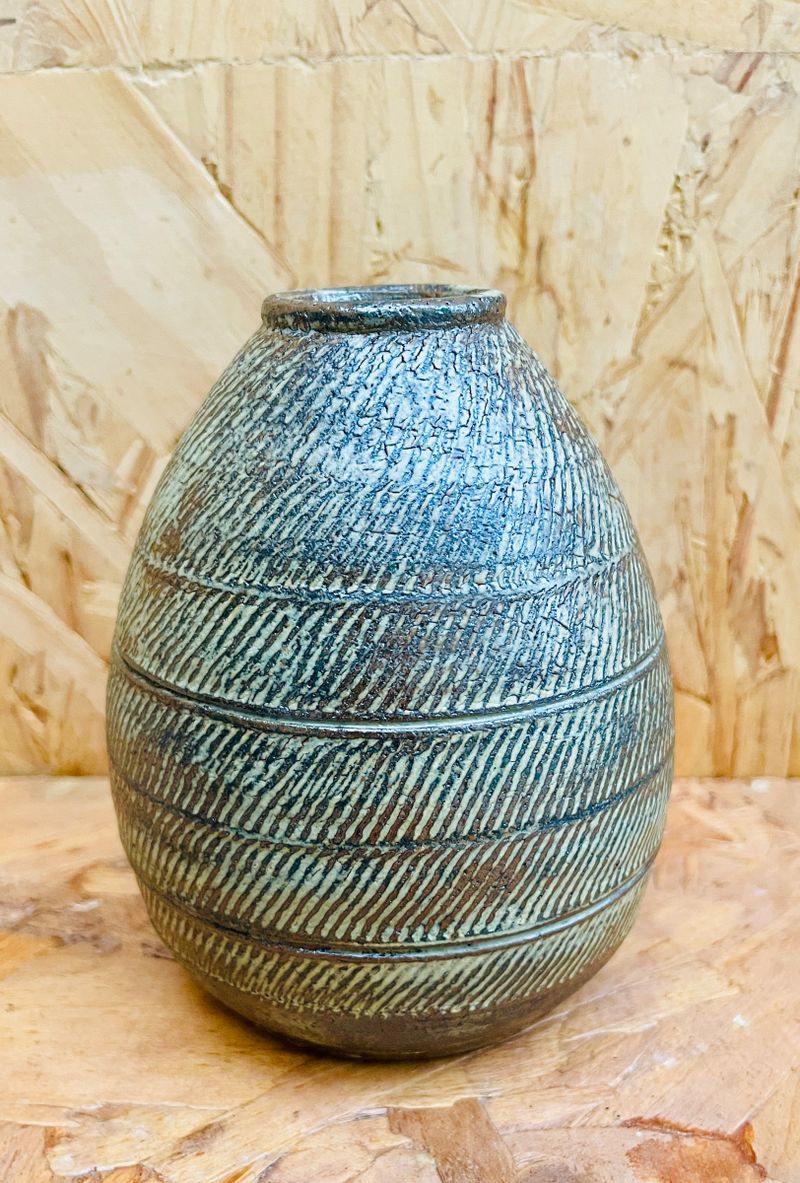 Small vase made with clay from my garden