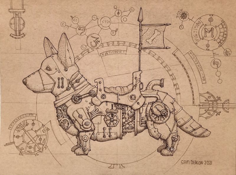 Steampunk Corgi