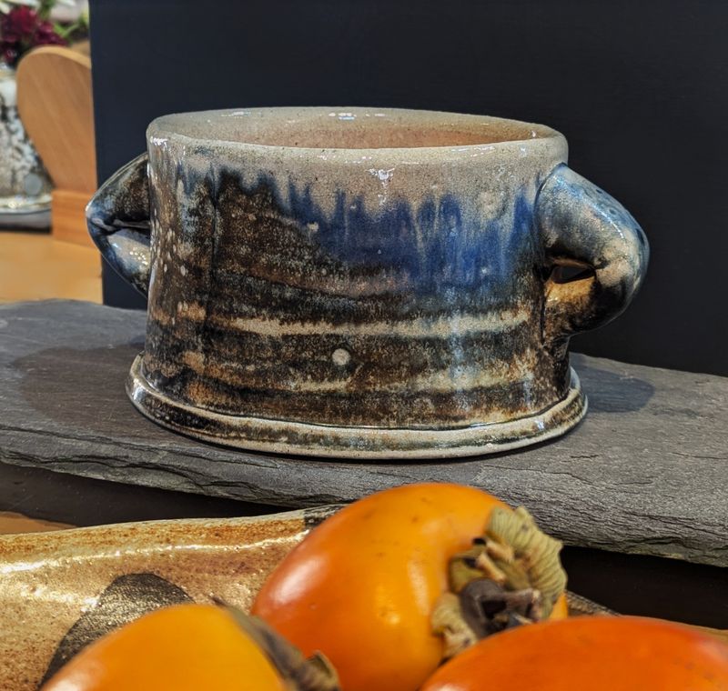 Wood-fired salt-glazed stoneware by Petra Steward