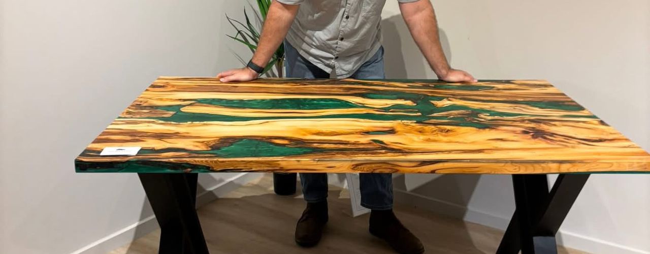 Emerald Resin Dining Table