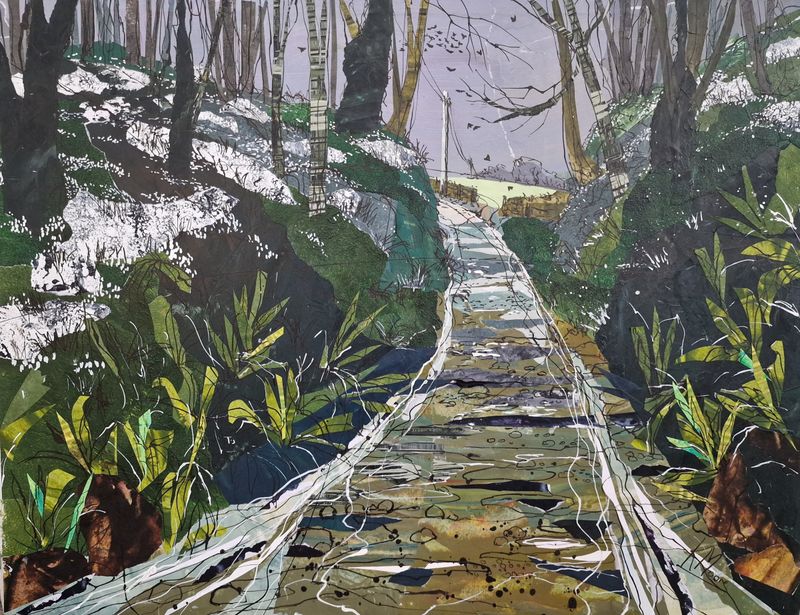 Snowdrops, wet February