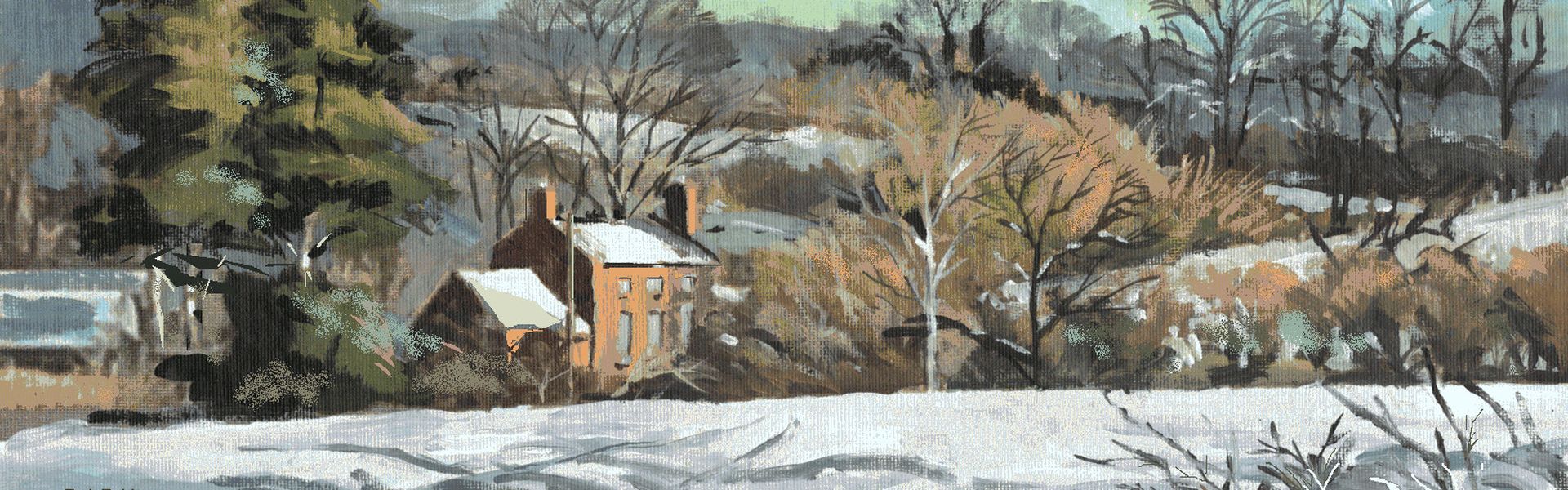 Richard Bell, Boraston Farm House Winter