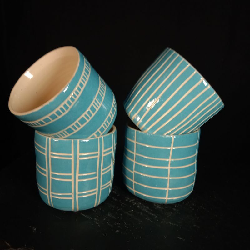 Sgraffitto coffee cans