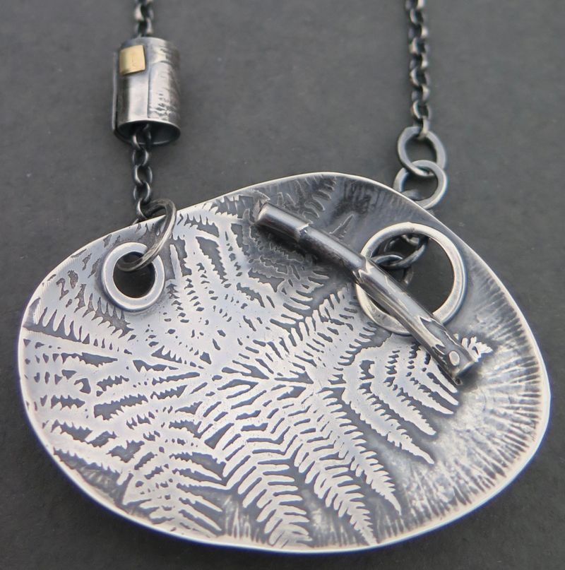 Large Fern Pendant double sided