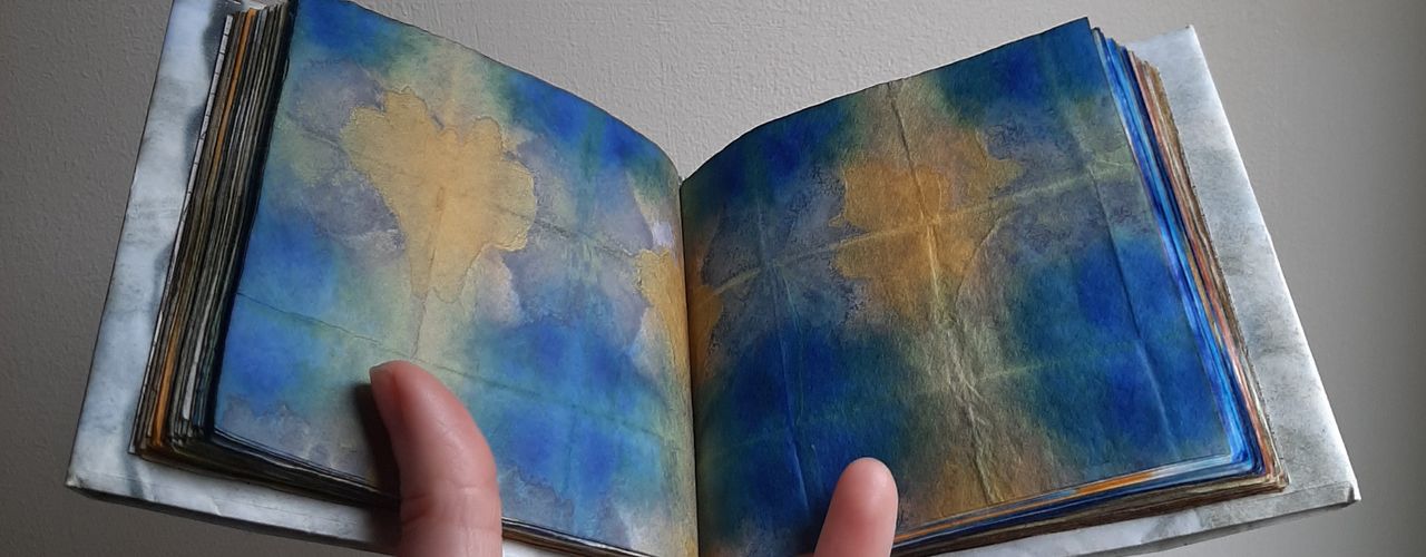 Book made with dyed papers