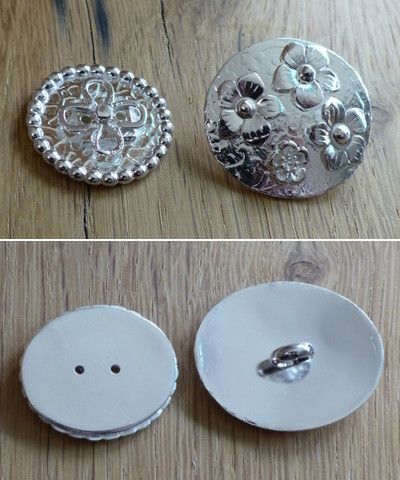 Buttons in Britannia Silver