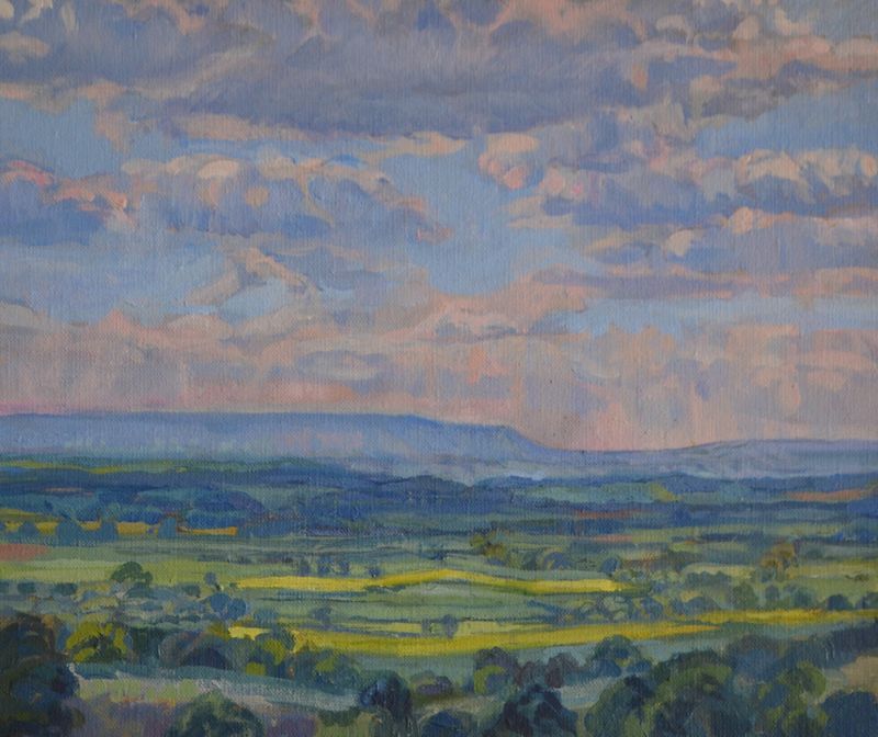 Spring light hay bluff