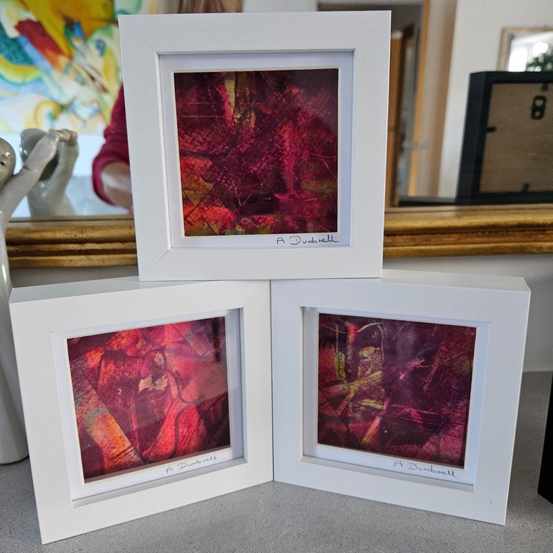 Miniature Paintings 10cm Sq  x 3