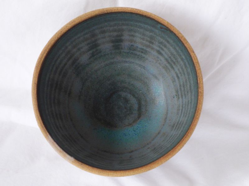 Stoneware small textured bowl