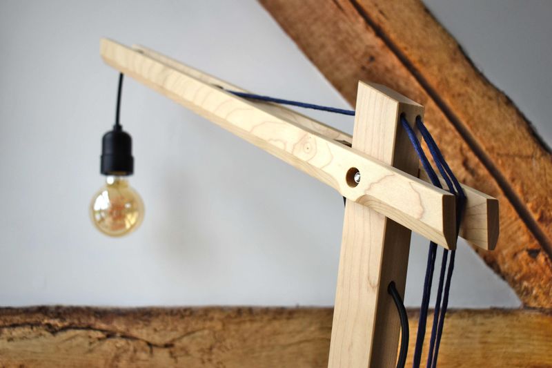 Sycamore 'heron' lamp