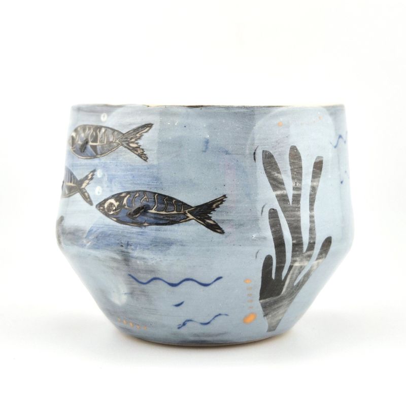 Slipware Sealife Pot