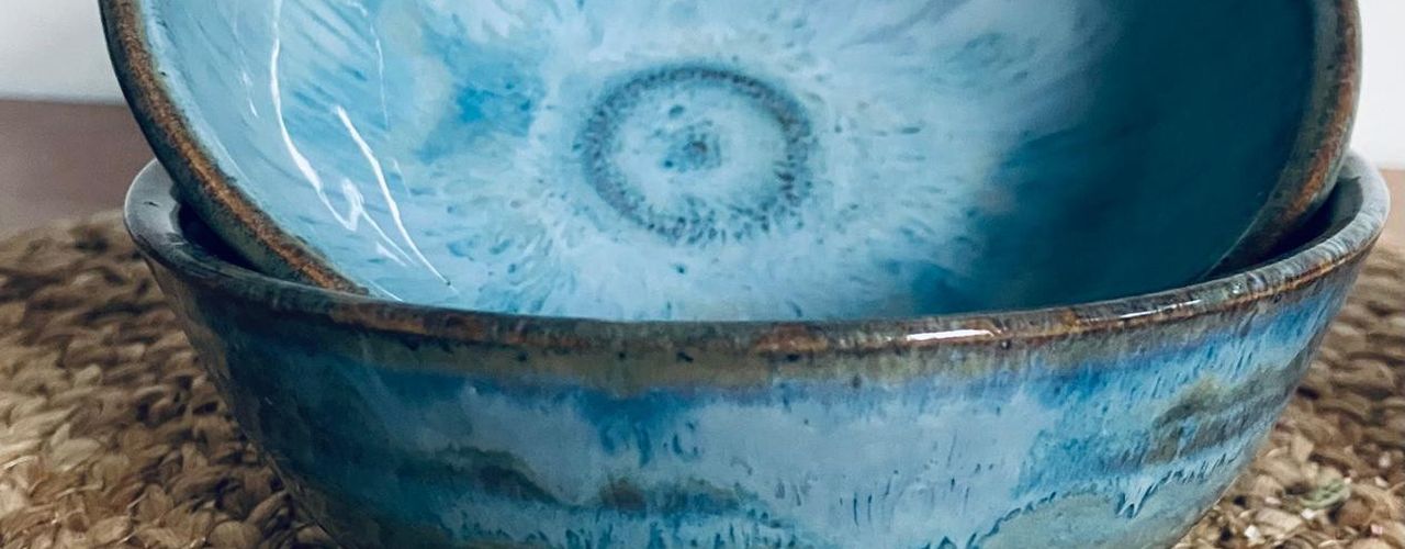 Flux and Blue Denim small bowls