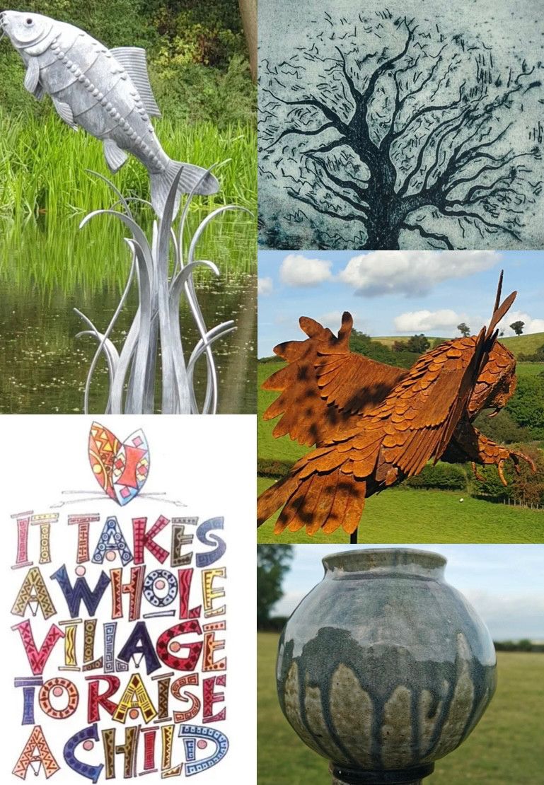 The 6 artists work.
