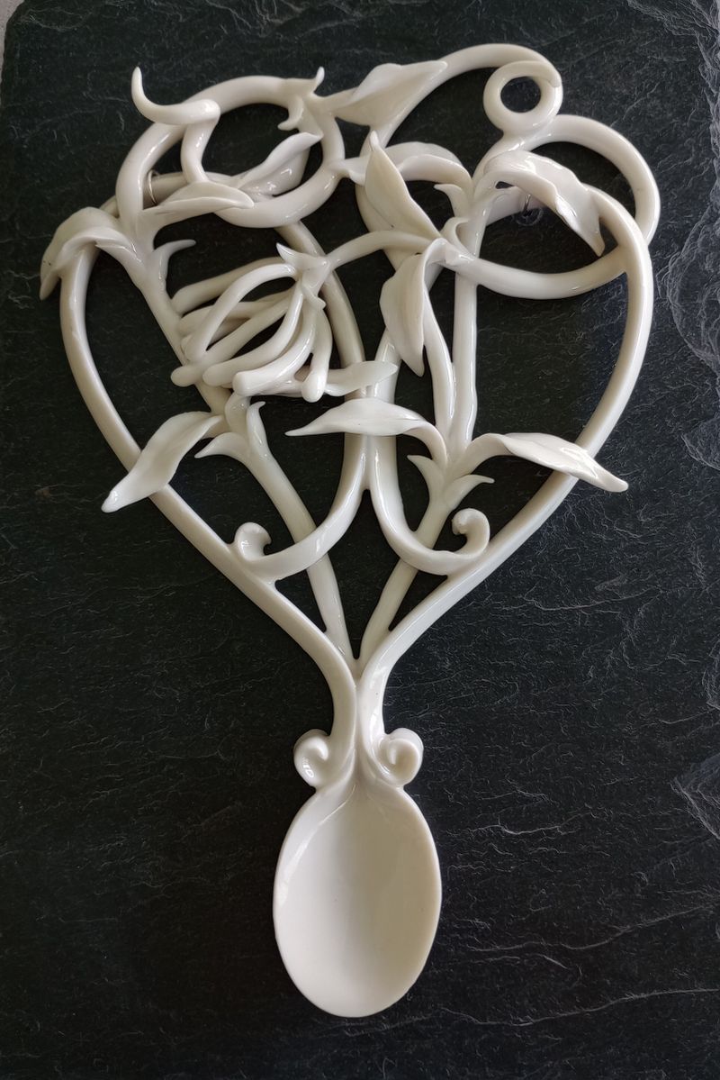 Hand made honeysuckle love spoon
