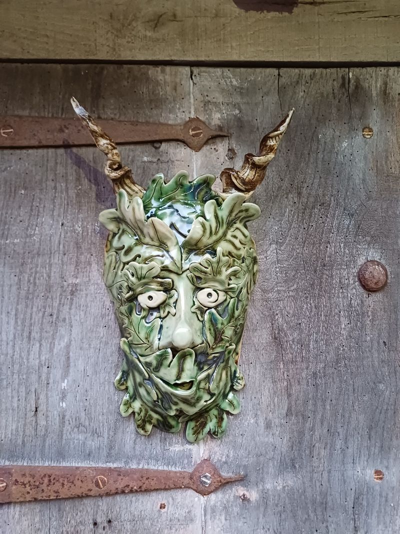 Greenman with horns