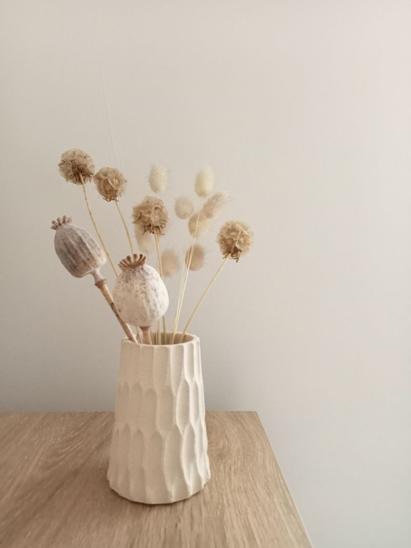 Stoneware Origami Hand Carved Vase