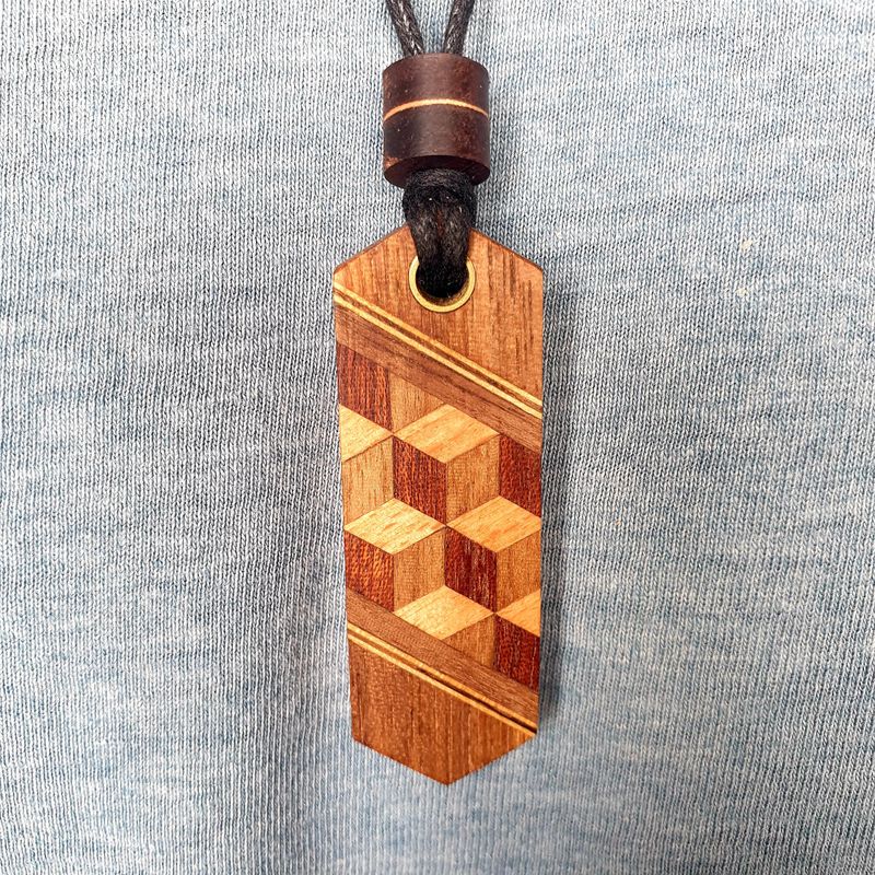 Yosegi "Cubed" Pendant