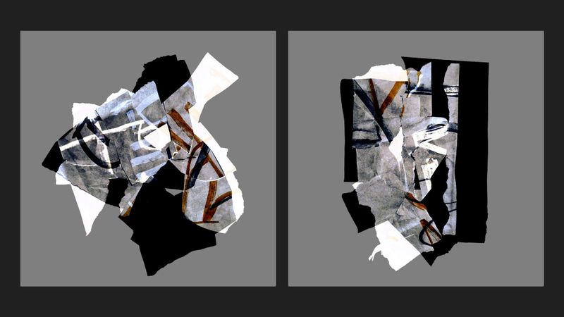 Digital 'collage' of analogue mixed media paper collage