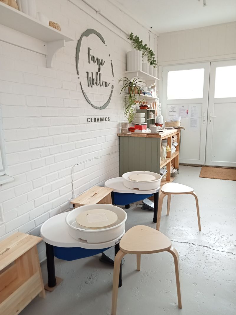 Wheel Throwing lessons in the studio