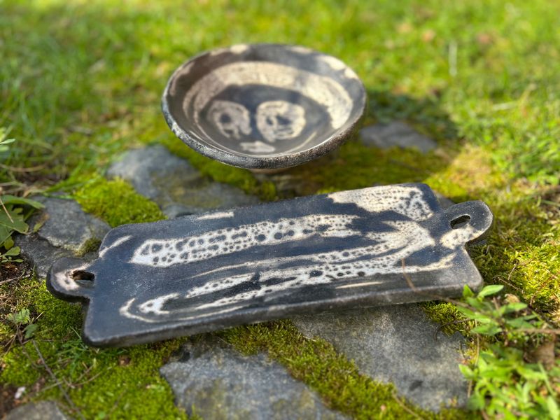 Sushi platter and bowl