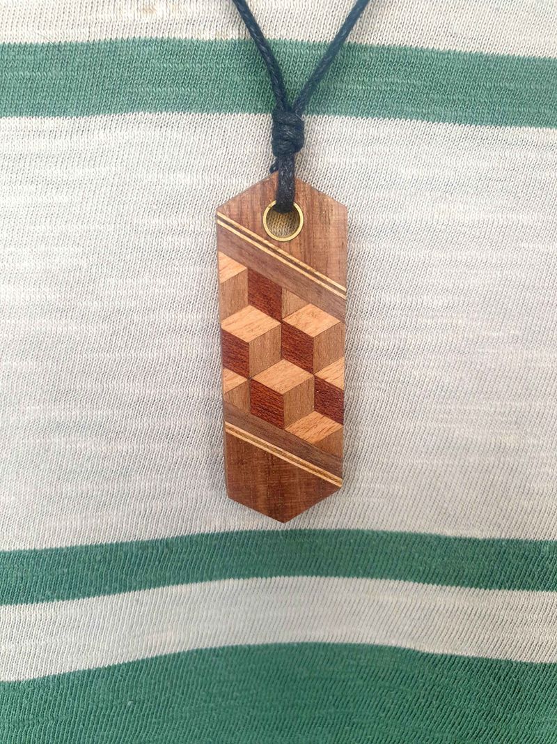 Yosegi Marquetry Pendant