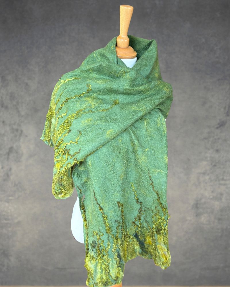 Reflecting Nature Handmade Nuno  Felt Wrap