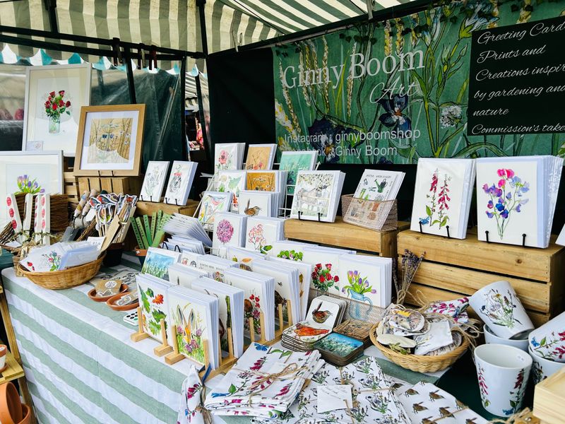 Ginny Boom has a market stall, she can be found around the three counties of Herefordshire, Worcestershire and Gloucestershire
