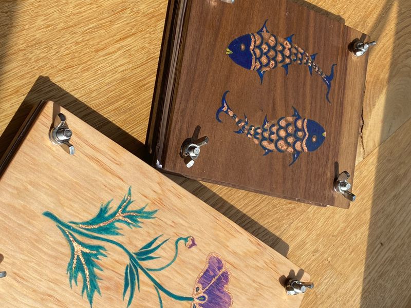 Flower Press Handpainted
