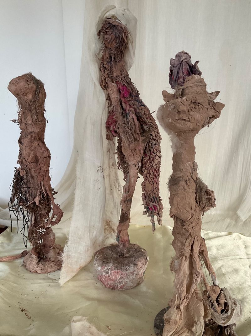 Triptych: En-pointe Crumbling Bastet